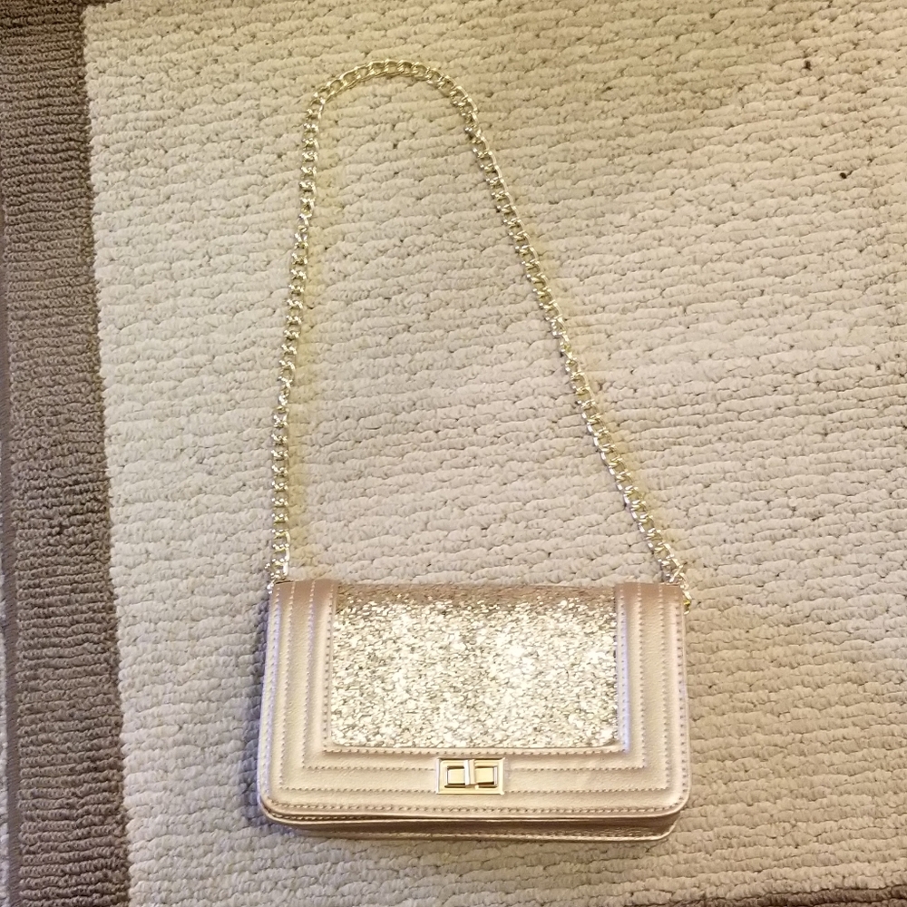 Gold chain purse